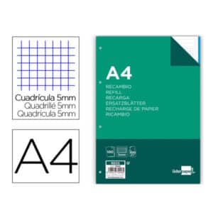 Recambio Liderpapel A4 cuadros