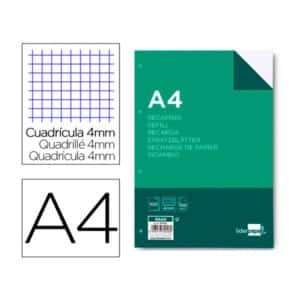 Recambio Liderpapel A4 cuadros