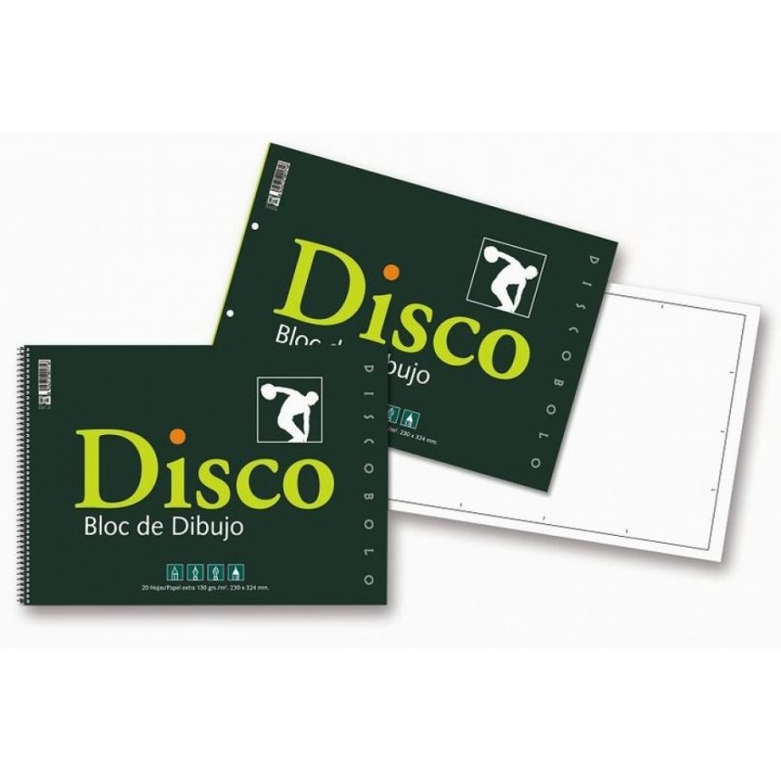 Bloc de dibujo disco con recuadro