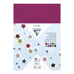 Pack cartulinas A4 10 colores purpurina
