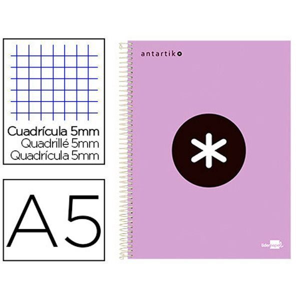 cuaderno-espiral-liderpapel-a5-micro-antartik-tapa-forrada120h-100-gr-cuadro-5mm-5-banda6-taladros-color-lavanda