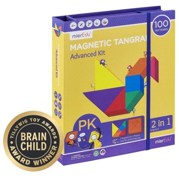 Avanzado kit de tangram magnÃ©tico para hacer fluir mentalmente a los niÃ±os como lo hacen los rompecabezas de tangram