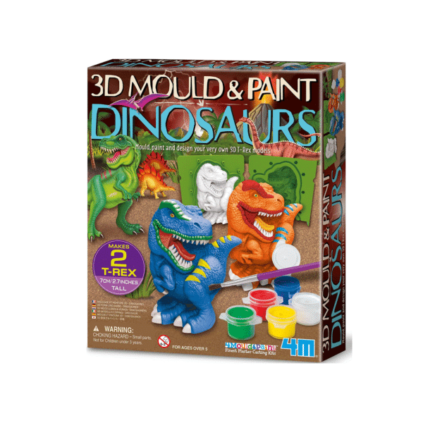Moldea y pinta dinosaurios en 3D