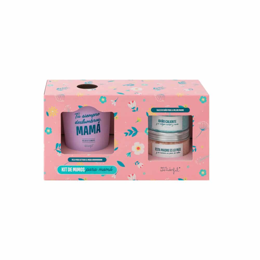 Kit de mimos para mamá - Sales de baño + vela