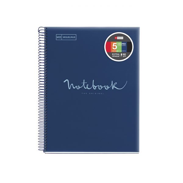 Cuaderno espiral NOTEBOOK THE ORIGINAL 5 colores 120 hojas A4