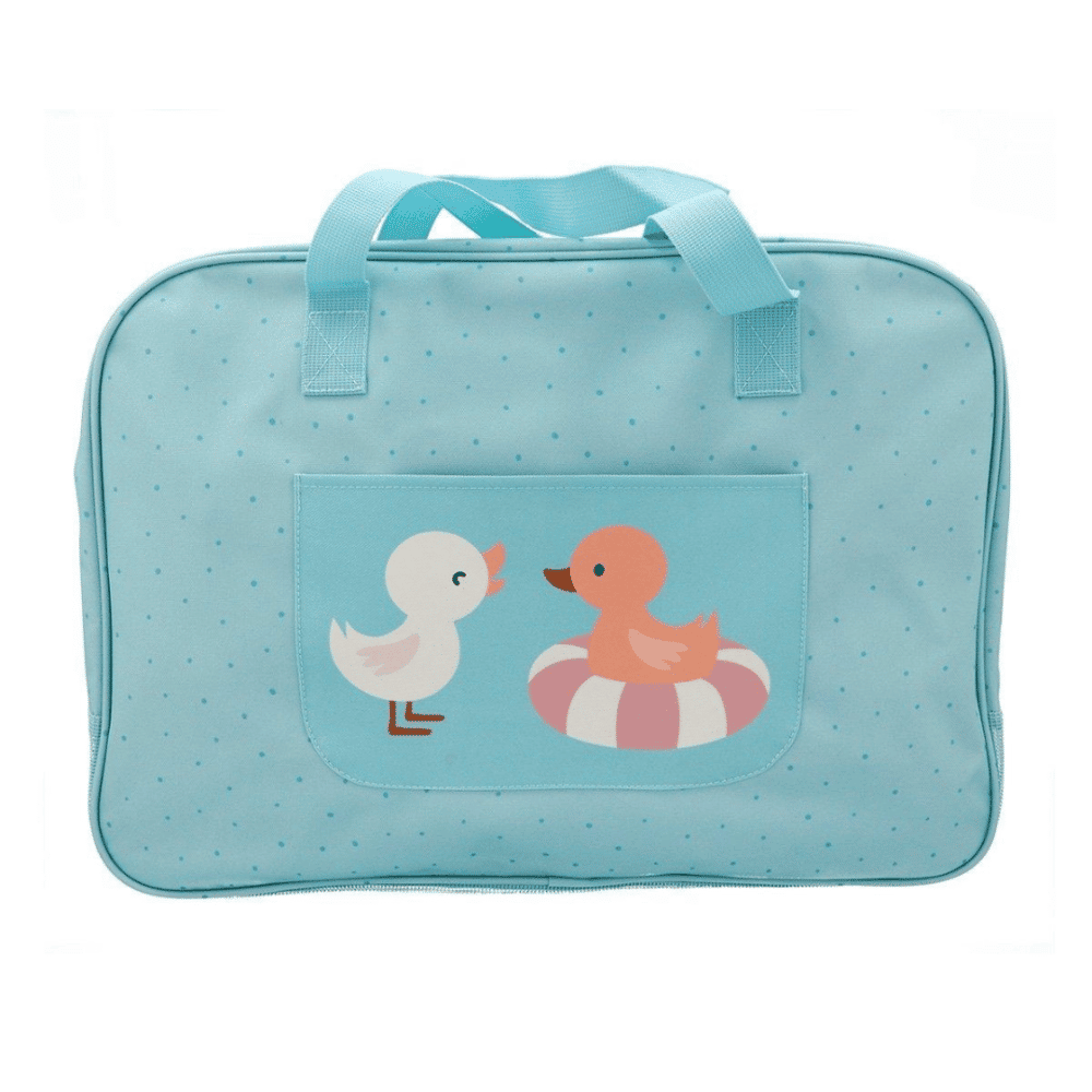 Bolsa de Playa con Rejilla Baby Ducks Sage Personalizable