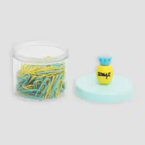 Bote de clips de papel - Piña
