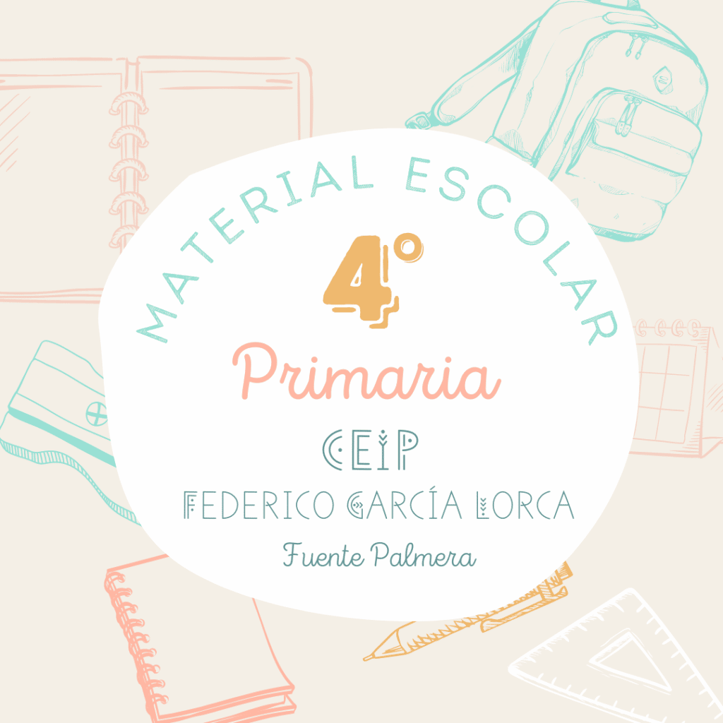 Material escolar 4 primaria