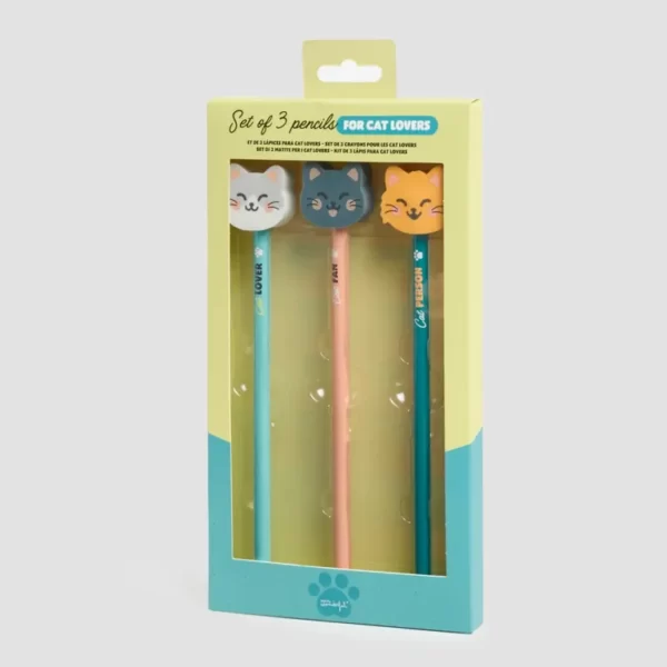 Set de 3 lápices para cats lovers