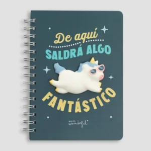 Libreta unicornio - De aquí saldrá algo fantástico