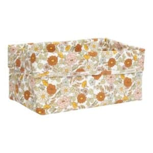 Cesta almacenamiento grande Vintage Flores pequeñas