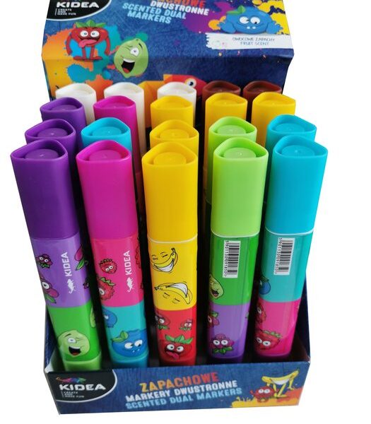 Expositor 24 marcadores gigantes multicolor con olores