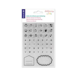 Sellos silicona infantil para lettering pastel