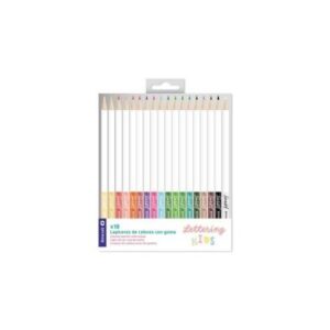 Lapices colores 18 Lettering infantil con goma