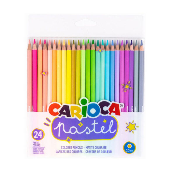 Lápices Carioca de color pastel 24 unid