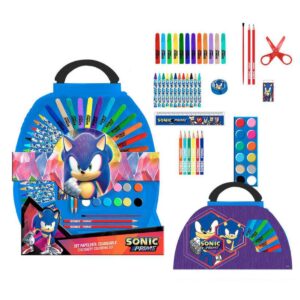Set de papeliería coloreable 50 piezas Sonic