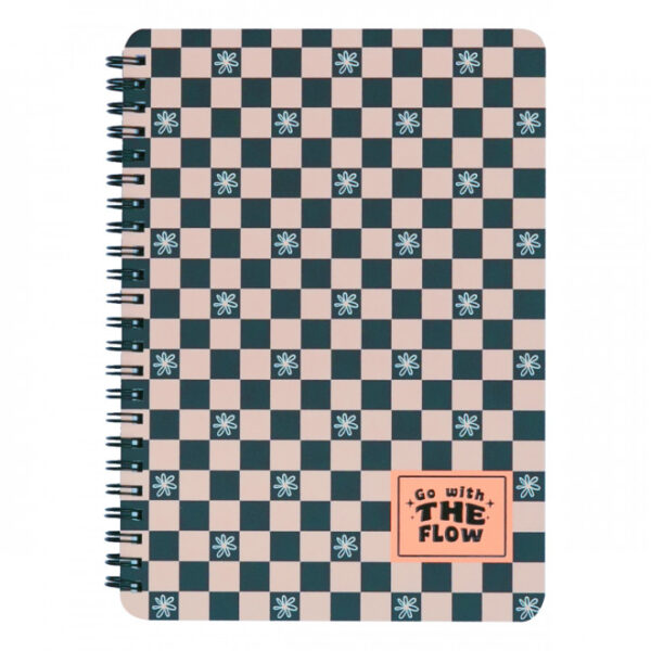 A5 notebook Festival pink and black - Go with the flow