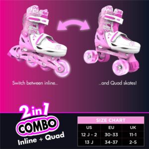 Patines Combo neon rosa T 34-38