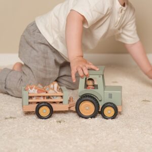 Tractor con trailer pequeña granja FSC Little Dutch