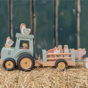 Tractor con trailer pequeña granja FSC Little Dutch