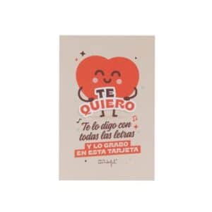 Postal con grabador de mensaje audio Te lo digo con todas las letras y lo grabo en esta tarjeta