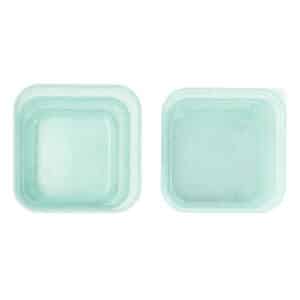 3 Cajas Almuerzo Aqua Glitter Turquoise