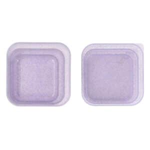 3 Cajas Almuerzo Glitter Lilac