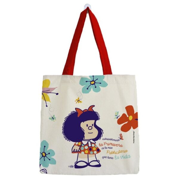 Bolsa algodon mediana Mafalda flores