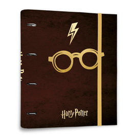 Carpeta a4 4 anillas troquelada premium gafas Harry Potter