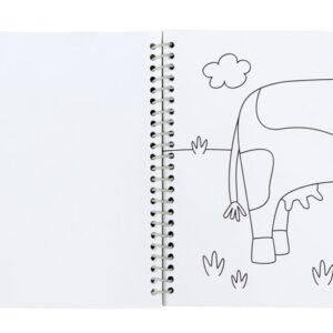 Libro acuarelas para colorear pequeña granja