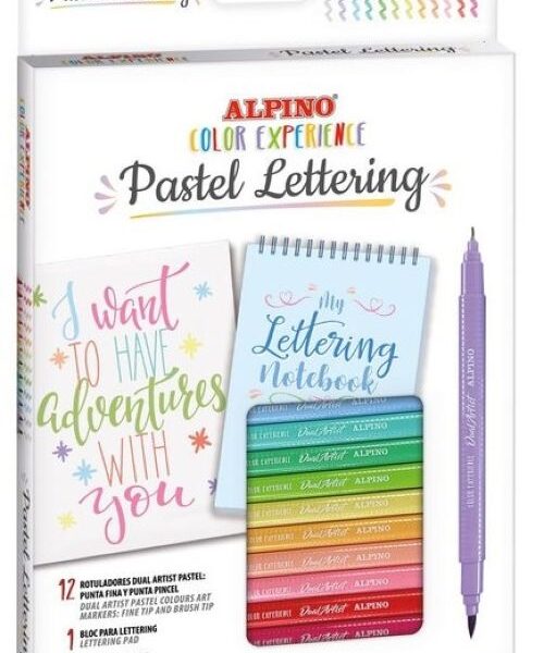 Set Alpino color experience pastel lettering