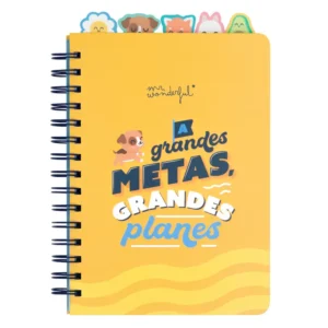 Libreta A5 con separadores - A grandes metas, grandes planes