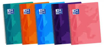 Cuaderno espiral Fº 80h 90g. cuad.4x4 cm tapa plástico colores tendencia