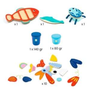 Pasta para moldear Plastiocéano. Plastilina - Djeco