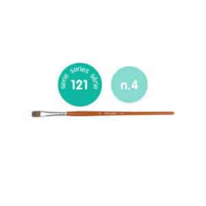 Pincel escolar plano serie 121 Nº 4