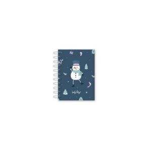 Libreta A6 Navidad - Muñeco de nieve azul