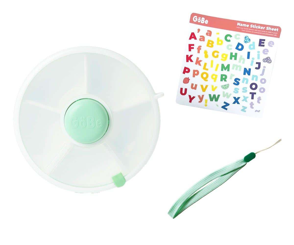 Caja de Almuerzo Snack Spinner Flip con Correa y Pegatinas – Varios Colores