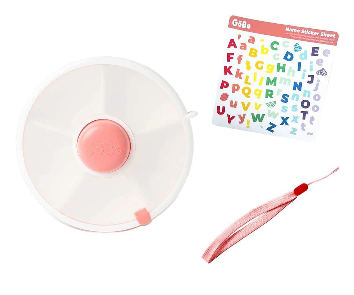 Caja de Almuerzo Snack Spinner Flip con Correa y Pegatinas – Varios Colores