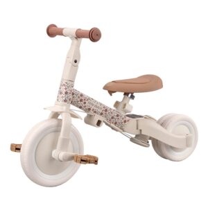 Triciclo con Barra Blanco 4 en 1 Flores Little Dutch