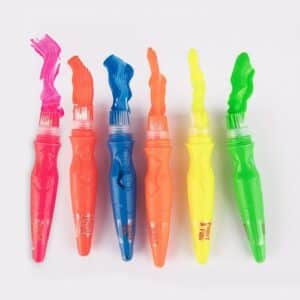 Caja 6 tubos pinceles témperas colores neón 14ml.