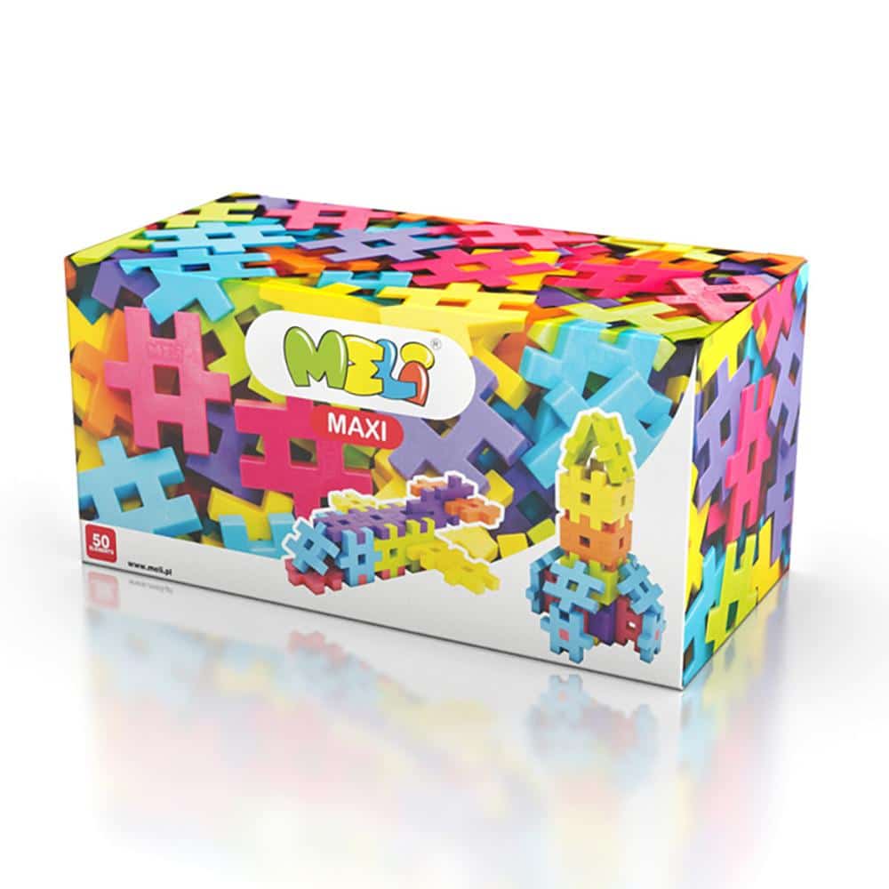 Meli Maxi 50 piezas – Bloques de Construcción Grandes para Manos Pequeñas Meli Maxi 50 piezas – Bloques de Construcción Grandes para Manos Pequeñas