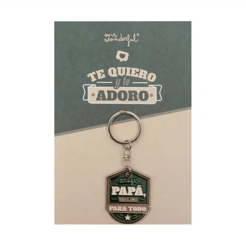 Postal con Llavero “Papá, Vales para Todo” – Mr. Wonderful