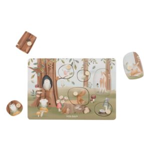 Puzzle con Sonido Forest Friends FSC – Little Dutch (Aprende Formas y Sonidos de los Animales del Bosque)