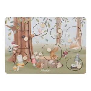 Puzzle con Sonido Forest Friends FSC – Little Dutch (Aprende Formas y Sonidos de los Animales del Bosque)