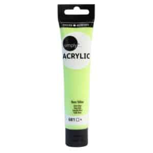 Simply color pintura acrilica neón tubo 75ml.