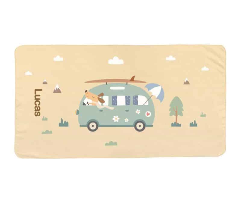 Toalla Playa Microfibra Surf Van Personalizable – Ligera y de Secado Rápido