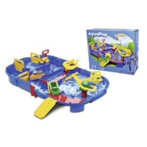 Aquaplay LockBox Waterway – Maletín con circuito de agua portátil para jugar y aprender