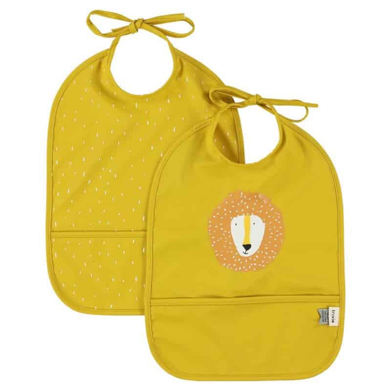 Babero Impermeable 2 uds Mr. Lion de Trixie – Ligeros, Resistentes y con Cierre de Velcro