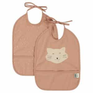 Babero Impermeable 2 uds Mrs. Cat de Trixie – Ligeros, Cómodos y con Diseño de Gatita