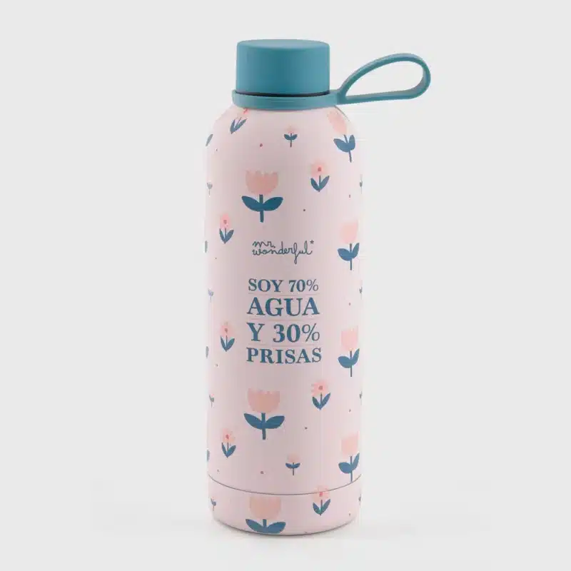 Botella térmica Mr. Wonderful – Soy 70% agua y 30% prisas